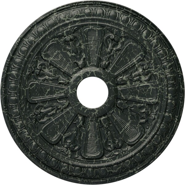 Ekena Millwork Bristol Medallion (Canopies up to 3 7/8"), 23 1/2"OD x 3 7/8"ID x 1"P, Painted Turtle Crackle CM23BIPTC - main